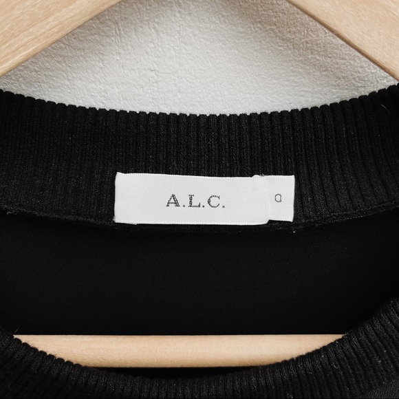 A.L.C. Lindsey Ruffle Cold Shoulder Top Black Women’s 0 - Picture 14 of 16